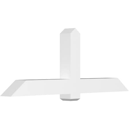 Ekena Millwork Eugene Architectural Grade PVC Gable Bracket, 72"W x 27"H x 6"D x 6"F, 9/12 Pitch GBP072X27X0606EUG00